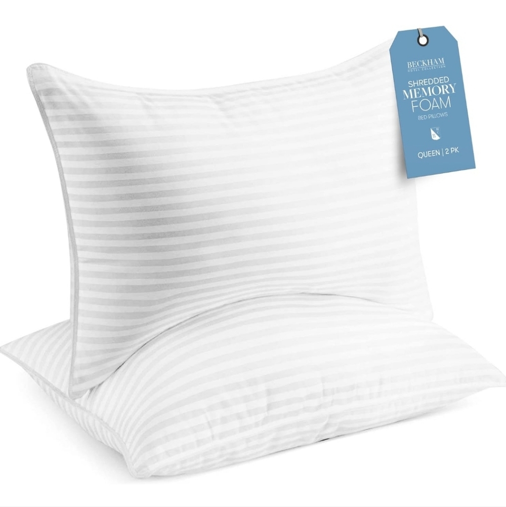 Cooling Memory Foam Pillow - White